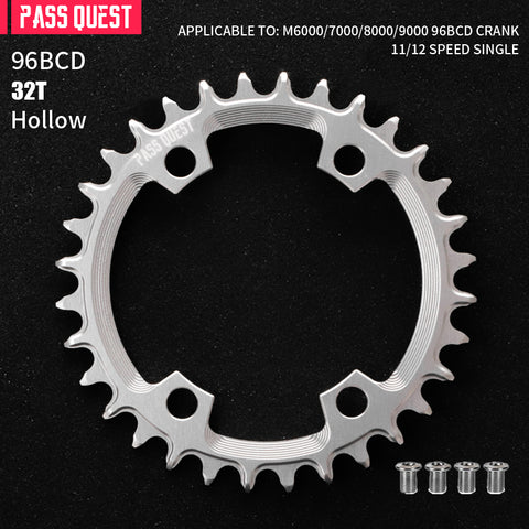 PASS QUEST Non-Standard 96BCD For Shimano Round Narrow Wide Chainring