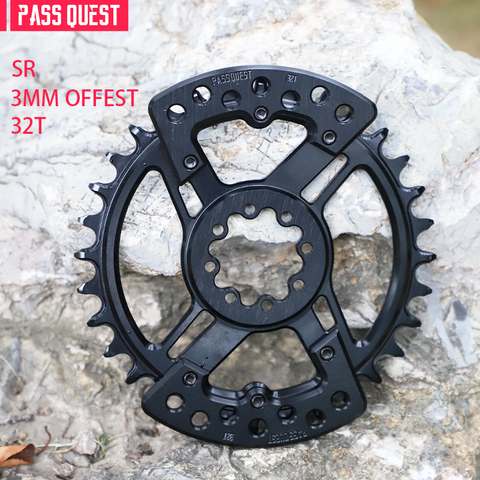 PASS QUEST new XX Eagle 8-nail specification narrow wide tooth belt guard plate for FORCE mount cranks