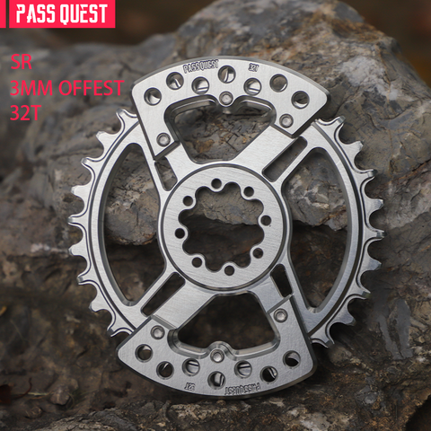 PASS QUEST new XX Eagle 8-nail specification narrow wide tooth belt guard plate for FORCE mount cranks