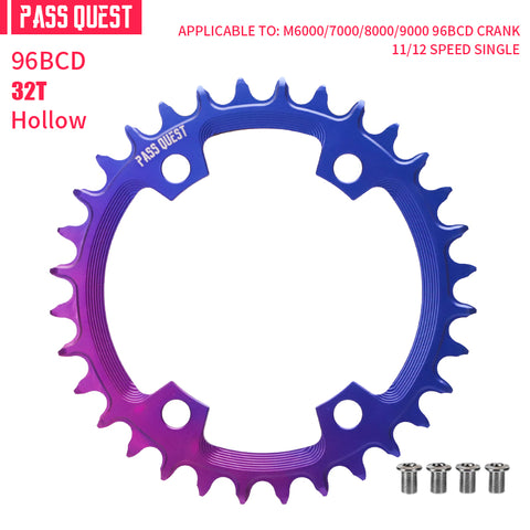 PASS QUEST Non-Standard 96BCD For Shimano Round Narrow Wide Chainring