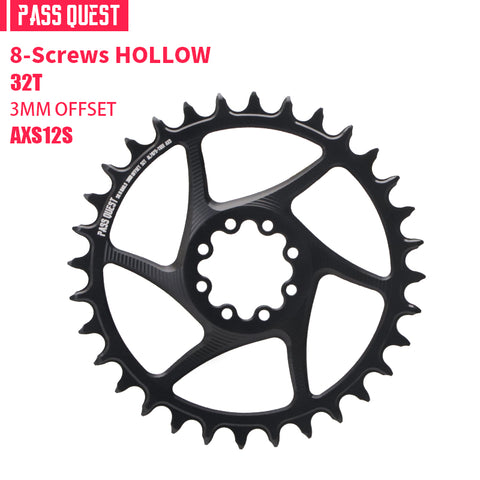 SRAM FORCE 8 Bolt ( 3mm offset) HOLLOW Mountain XX SL Narrow Wide Chainring 28-38T AXS