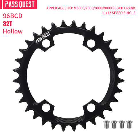 PASS QUEST Non-Standard 96BCD For Shimano Round Narrow Wide Chainring