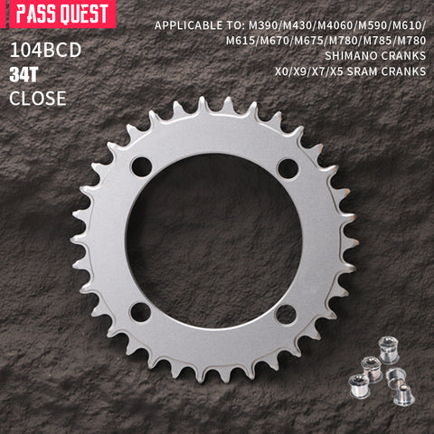 104BCD AXS Round Narrow Wide Chainring