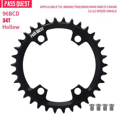 PASS QUEST Non-Standard 96BCD For Shimano Round Narrow Wide Chainring
