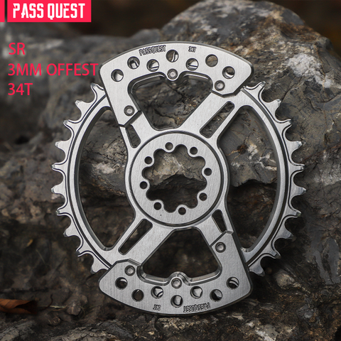 PASS QUEST new XX Eagle 8-nail specification narrow wide tooth belt guard plate for FORCE mount cranks
