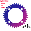 Load image into Gallery viewer, 104BCD Round AERO Fade Color Mountain Bike Road Bike Narrow Wide Chainring
