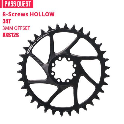 SRAM FORCE 8 Bolt ( 3mm offset) HOLLOW Mountain XX SL Narrow Wide Chainring 28-38T AXS