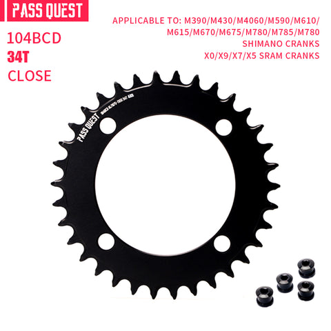 104BCD AXS Round Narrow Wide Chainring