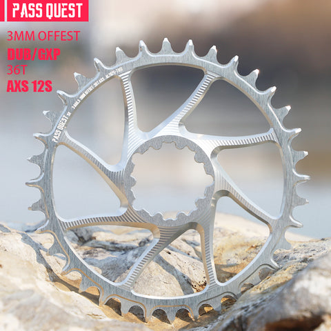 SRAM 3 Bolt (3mm offset) AXS Round Mountain Narrow Wide Chainring