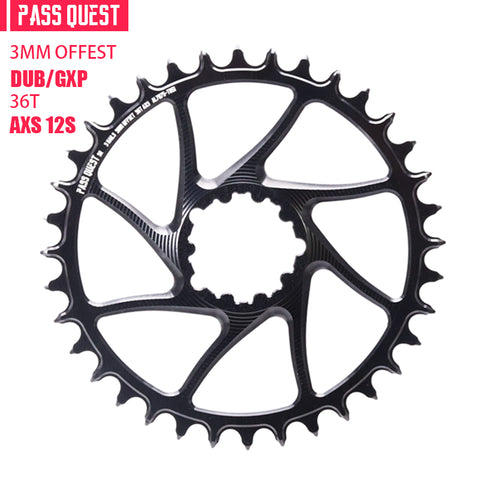 SRAM 3 Bolt (3mm offset) AXS Round Mountain Narrow Wide Chainring