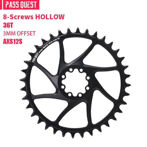 SRAM FORCE 8 Bolt ( 3mm offset) HOLLOW Mountain XX SL Narrow Wide Chainring 28-38T AXS
