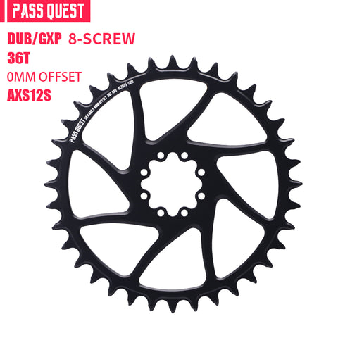 SRAM 8 Bolt AXS 0mm offset Mountain XX SL Narrow Wide Chainring 34-44T