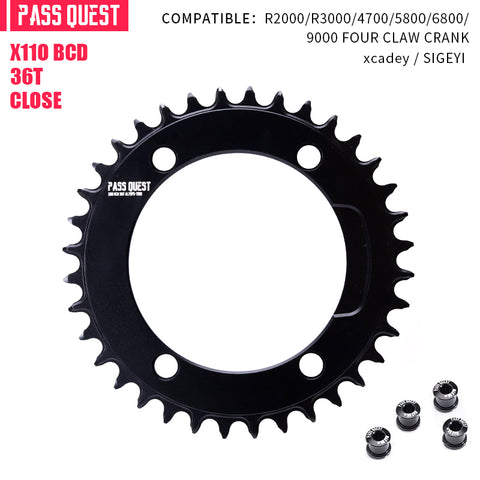 SHIMANO X110BCD (4-bolt AERO) Round Narrow Wide Chainring