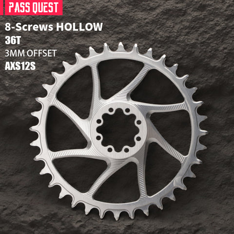 SRAM FORCE 8 Bolt ( 3mm offset) HOLLOW Mountain XX SL Narrow Wide Chainring 28-38T AXS