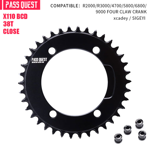 SHIMANO X110BCD (4-bolt AERO) Round Narrow Wide Chainring