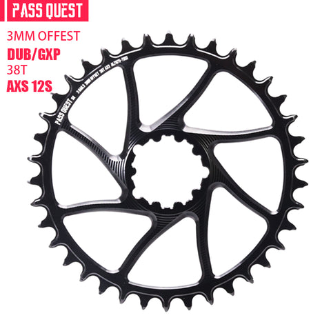 SRAM 3 Bolt (3mm offset) AXS Round Mountain Narrow Wide Chainring