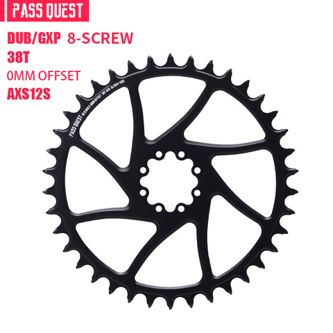 SRAM 8 Bolt AXS 0mm offset Mountain XX SL Narrow Wide Chainring 34-44T