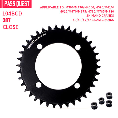 104BCD AXS Round Narrow Wide Chainring for Shimano M780 M610 670