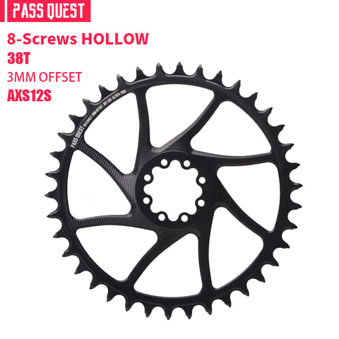 SRAM FORCE 8 Bolt ( 3mm offset) HOLLOW Mountain XX SL Narrow Wide Chainring 28-38T AXS