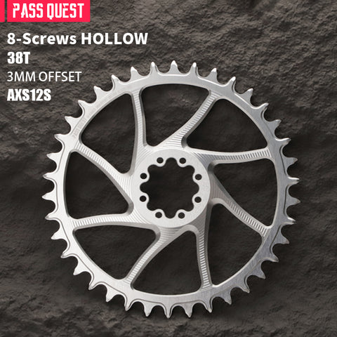 SRAM FORCE 8 Bolt ( 3mm offset) HOLLOW Mountain XX SL Narrow Wide Chainring 28-38T AXS
