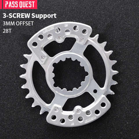 PASS QUEST new XX Eagle 3-nail specification narrow wide tooth belt guard plate for GXP and BB30 spec direct mount cranks