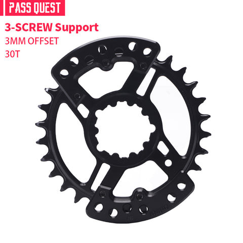 PASS QUEST new XX Eagle 3-nail specification narrow wide tooth belt guard plate for GXP and BB30 spec direct mount cranks