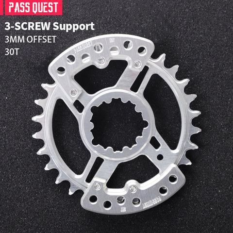 PASS QUEST new XX Eagle 3-nail specification narrow wide tooth belt guard plate for GXP and BB30 spec direct mount cranks