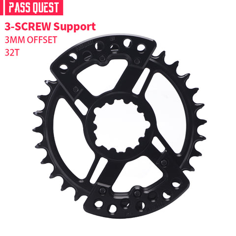 PASS QUEST new XX Eagle 3-nail specification narrow wide tooth belt guard plate for GXP and BB30 spec direct mount cranks