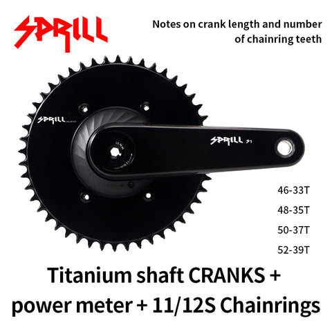 PASS QUEST Sprill Ultralight carbon fiber road crankset EASTON interface