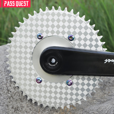 SHIMANO 110BCD (4-bolt ) Checkerboard Narrow Wide Chainring
