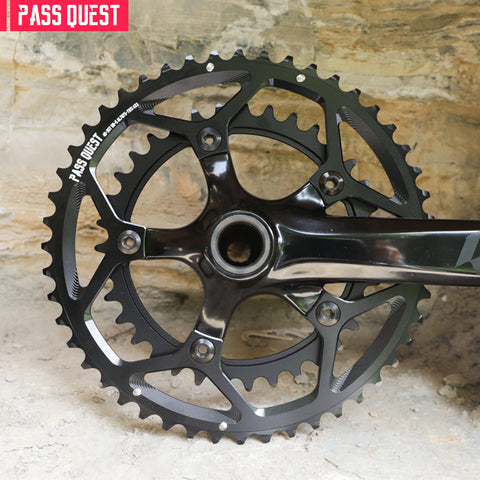 PASS QUEST 2X 110BCD (5-bolt HOLLOW) AXS Sprocket Road Bike 12 speed