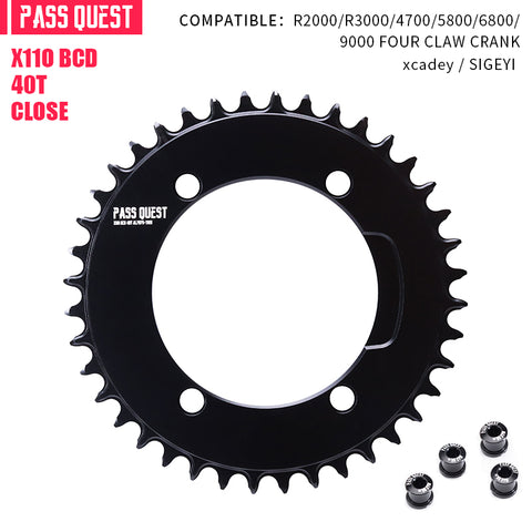SHIMANO X110BCD (4-bolt AERO) Round Narrow Wide Chainring
