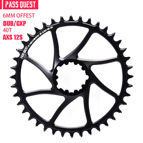 SRAM 3 Bolt (6mm offset) AXS Hollow Round Narrow Wide Chainring 32-46T