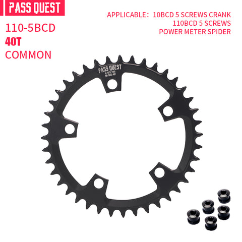 110BCD (5-bolt Hollow) Round Hollow Road Bike Narrow Wide Chainring