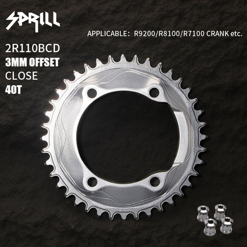PASS QUEST SPRILL R9200 R8100 R7100 3mm offset Narrow Wide Chainring