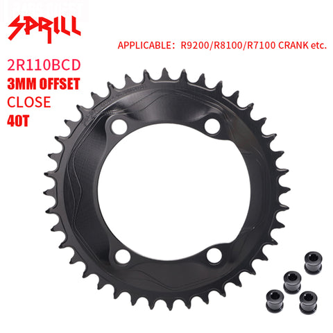 PASS QUEST SPRILL R9200 R8100 R7100 3mm offset Narrow Wide Chainring