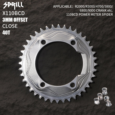 PASS QUEST SPRILL X110BCD 3mm offset(4-bolt AERO) Narrow Wide Chainring