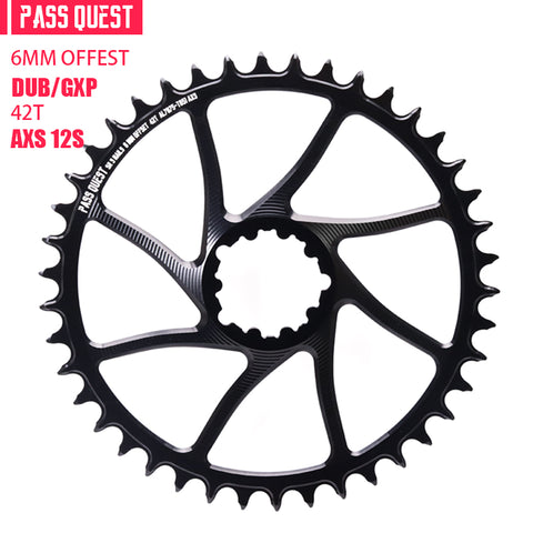 SRAM 3 Bolt (6mm offset) AXS Hollow Round Narrow Wide Chainring 32-46T