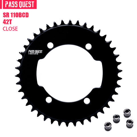 PASS QUEST SRM-110 BCD (4-bolt AERO) Round AERO Narrow Wide Chainring