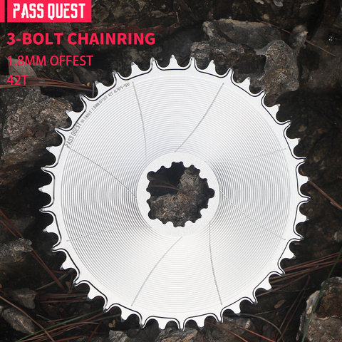 SRAM 3 Bolt (1.8mm offset) GRAVEL/ROAD Narrow Wide Chainring 42-48T