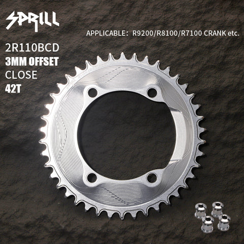 PASS QUEST SPRILL R9200 R8100 R7100 3mm offset Narrow Wide Chainring