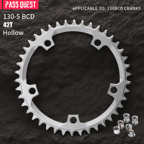130BCD (5-bolt) Round Hollow Narrow Wide Chainring