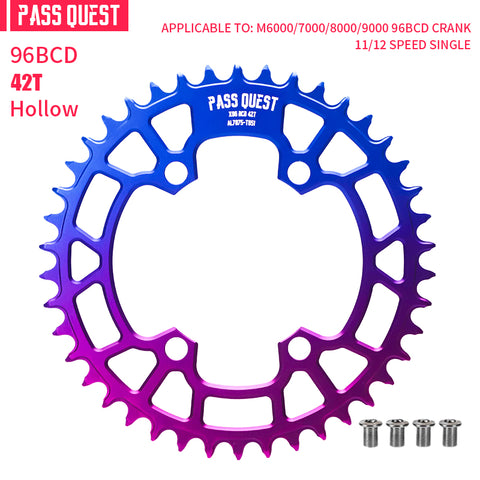 PASS QUEST Non-Standard 96BCD For Shimano Round Narrow Wide Chainring