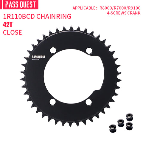 SHIMANO 110 BCD R9100 (4-bolt AERO) Round AERO Narrow Wide Chainring
