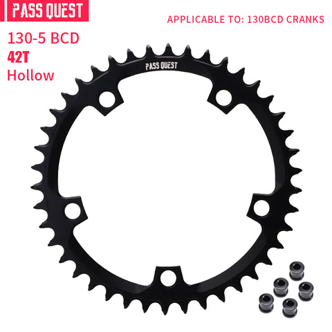 130BCD (5-bolt) Round Hollow Narrow Wide Chainring