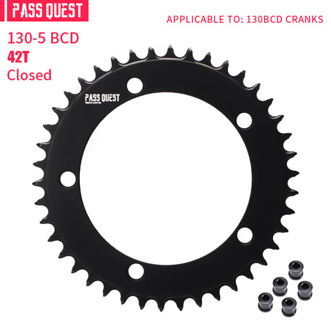 130BCD (5-bolt ) Round AERO Narrow Wide Chainring