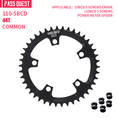 110BCD (5-bolt Hollow) Round Hollow Road Bike Narrow Wide Chainring
