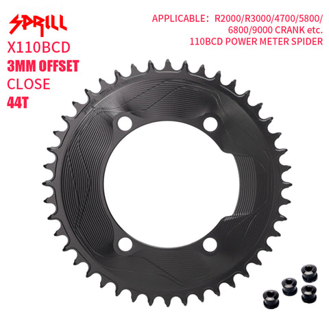 PASS QUEST SPRILL X110BCD 3mm offset(4-bolt AERO) Narrow Wide Chainring
