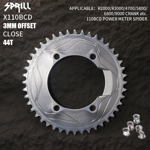 PASS QUEST SPRILL X110BCD 3mm offset(4-bolt AERO) Narrow Wide Chainring