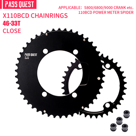 SHIMANO X110BCD 2X Sprocket AERO Road bike Gravel bike 11-12s